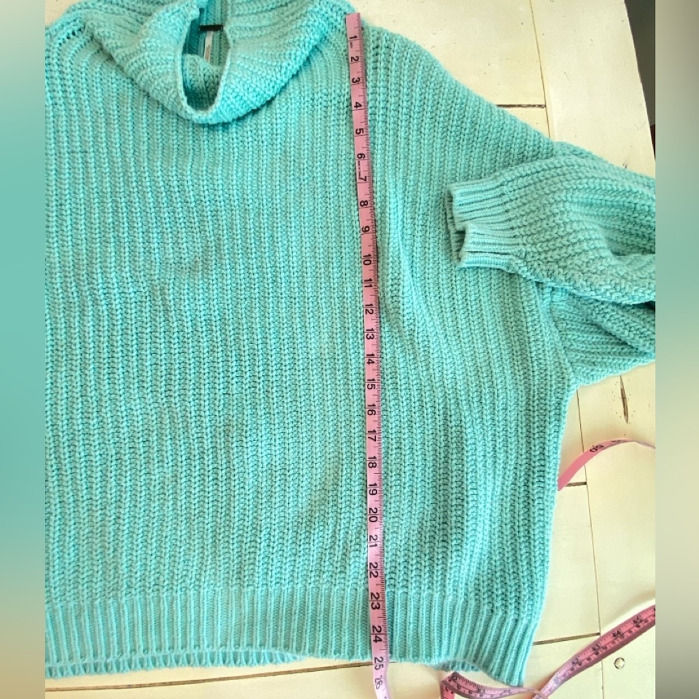 Free People Slouchy Sweater Women’s Small Mint Green Oversized - Picture 5 of 8